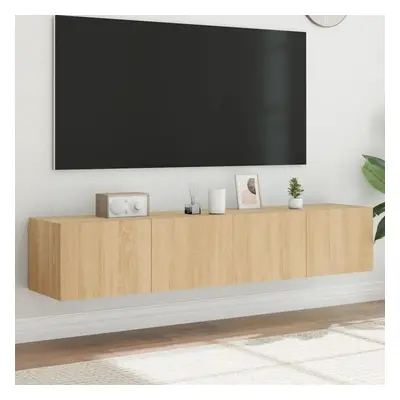 Nástěnné TV skříňky s LED osvětlením 2 ks dub sonoma 80x35x31cm