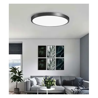 LEDsviti Černý designový LED panel 600mm 48W denní bílá (9730)