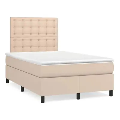 Box spring postel s matrací cappuccino 120x190 cm umělá kůže