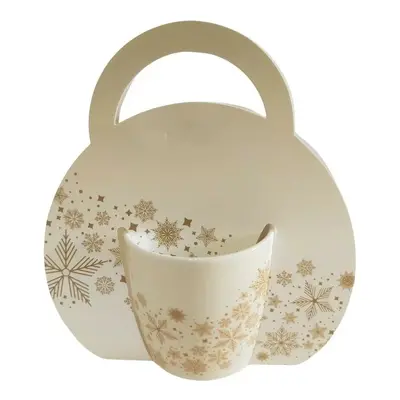 Home Elements Porcelánový hrnek s vánočním designem Vločky 300 ml v dárkovm balení