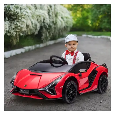 HOMCOM dětské auto 12V 2 jízdní režimy Lamborghini SIAN SUV auto na hraní elektrické auto s dálk