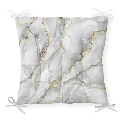 Podsedák na židli Minimalist Cushion Covers Marble Gray Gold, 40 x 40 cm