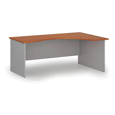 Ergonomický kancelářský pracovní stůl PRIMO GRAY, 1800 x 1200 mm, pravý, šedá/třešeň