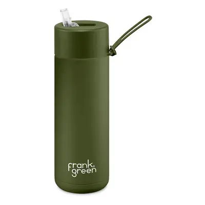 Frank Green Ceramic 595 ml Straw nerezový - khaki