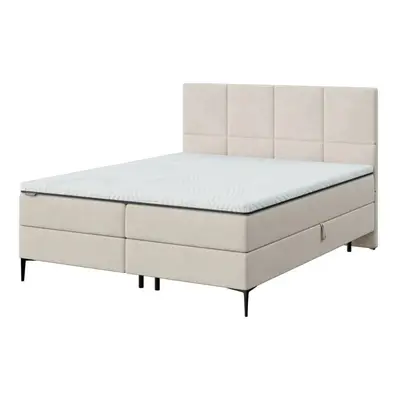 Béžová boxspring postel s úložným prostorem 160x200 cm Bufo – MESONICA