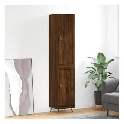 Skříň highboard hnědý dub 34,5 x 34 x 180 cm kompozitní dřevo