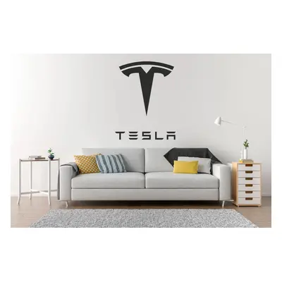 Lepy.cz Samolepka na zeď Tesla - logo Velikost (šířka x výška): 30x38cm, Barevná varianta: Světl