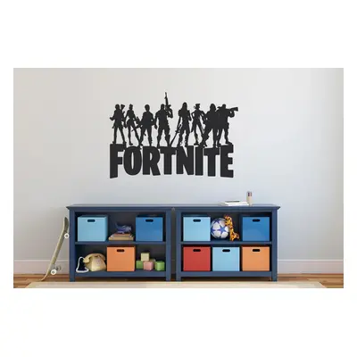 Lepy.cz Samolepka na zeď Fortnite + postavičky Velikost (šířka x výška): 90x60cm, Barevná varian