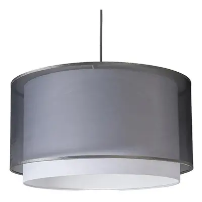 Moderní závěsná lampa se stínidlem černá/bílá 45/25 - Duo