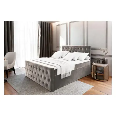 Expedo Čalouněná postel boxspring FENDI, 140x200, casablanca 14 + vrchní matrace