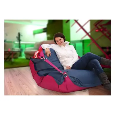 BeanBag Sedací pytel 189x140 duo pink - jeans