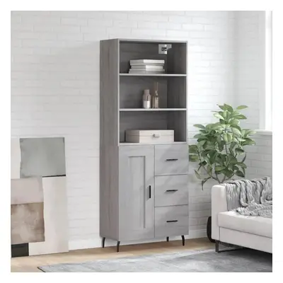 Skříň highboard šedá sonoma 69,5 x 34 x 180 cm kompozitní dřevo