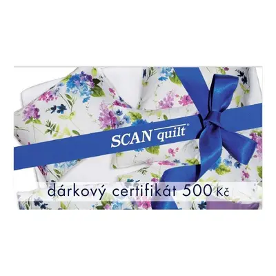 SCANquilt tištěný dárkový poukaz 500 Kč SCANquilt 12,3 x 7 cm