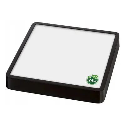 BERGE LED panel čtvercový povrchový černý 30x30x3,5cm - 24W - 1900Lm - neutrální bílá