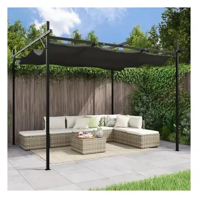 Pergola se zatahovací střechou antracitová 295 x 292 x 230 cm