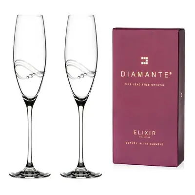 Diamante sklenice na šampaňské Desire s krystaly Swarovski 215 ml 2KS