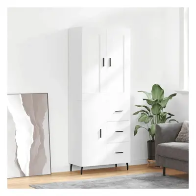 Skříň highboard bílá 69,5 x 34 x 180 cm kompozitní dřevo