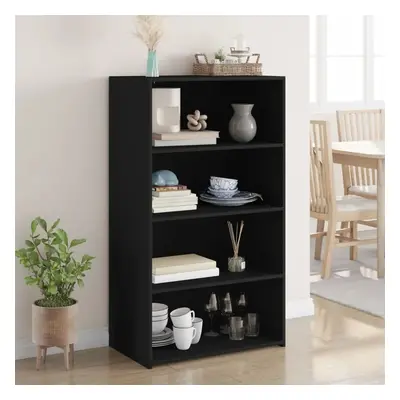 Skříň highboard černá 70 x 41 x 124 cm kompozitní dřevo