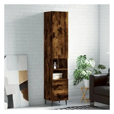 Skříň highboard kouřový dub 34,5 x 34 x 180 cm kompozitní dřevo