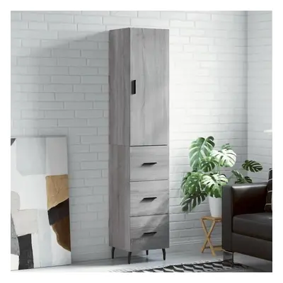 Skříň highboard šedá sonoma 34,5 x 34 x 180 cm kompozitní dřevo