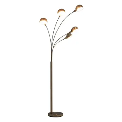 Stojací lampa 200 cm 5 x E14 stříbrná