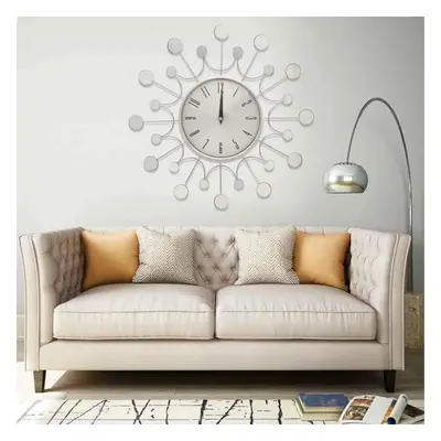 325165 vidaXL Wall Clock Silver 40 cm Metal