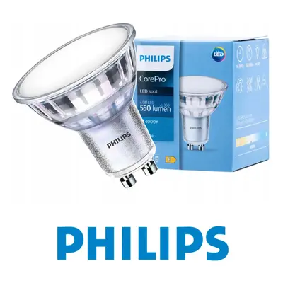 LED žárovka Philips Corepro GU10 – 4,9W – 550 Lm – neutrální bílá – Premium