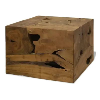 Konferenční stolek, pravý teak, 50x50x35 cm, hnědý