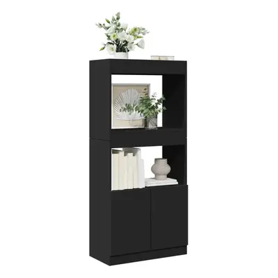 Skříň highboard černá 63 x 33 x 140 cm kompozitní dřevo