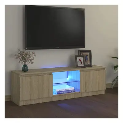 TV skříňka s LED osvětlením dub sonoma 120 x 30 x 35,5 cm