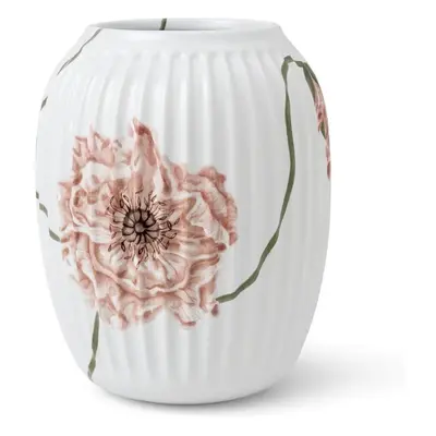 Bílá porcelánová váza Kähler Design Poppy, výška 21 cm