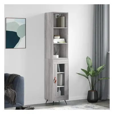 Skříň highboard šedá sonoma 34,5 x 34 x 180 cm kompozitní dřevo