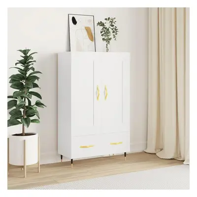 Skříň highboard bílá 69,5 x 31 x 115 cm kompozitní dřevo