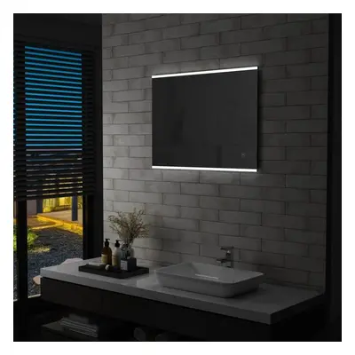 Koupelnové zrcadlo s LED světly a dotykovým senzorem 80 x 60 cm