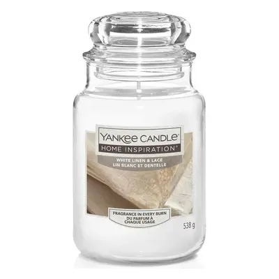 Yankee Candle vonná svíčka Classic ve skle velká White Linen & Lace 538 g