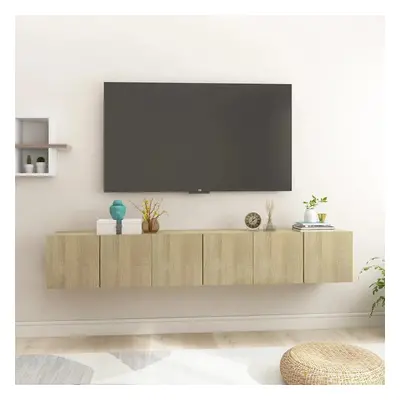 Závěsné TV skříňky 3 ks dub sonoma 60x30x30 cm