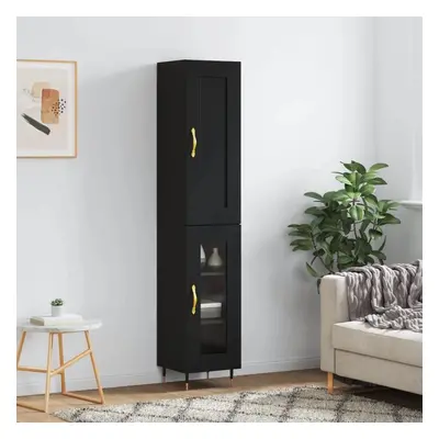 Skříň highboard černá 34,5 x 34 x 180 cm kompozitní dřevo