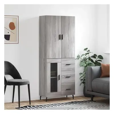 Skříň highboard šedá sonoma 69,5 x 34 x 180 cm kompozitní dřevo