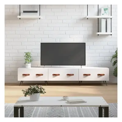 TV skříňka bílá s vysokým leskem 150x36x30 cm kompozitní dřevo