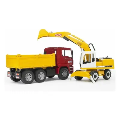 Bruder Nákladní auto MAN TGA s bagrem Liebherr, 1:16, 73 x 18,5 x 23 cm