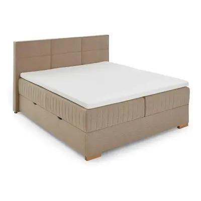 Béžová boxspring postel s úložným prostorem 160x200 cm Tambo – Meise Möbel