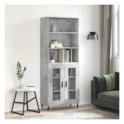 Skříň highboard betonově šedá 69,5x34x180 cm kompozitní dřevo