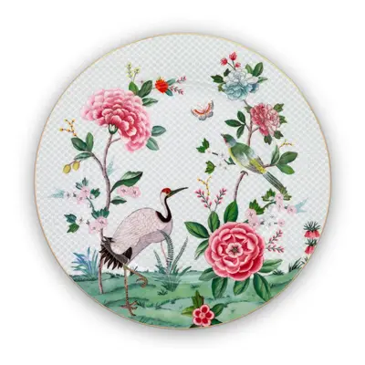 Pip Studio Blushing Birds white, talíř, průměr 32cm, bílý