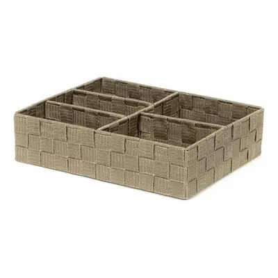 Organizér Compactor TEX 32 x 25 x 8 cm, 5 dílů, světle hnědá