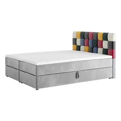 Expedo Čalouněná postel boxspring APPLE + vrchní matrace, 160x200, itaka 14/červená