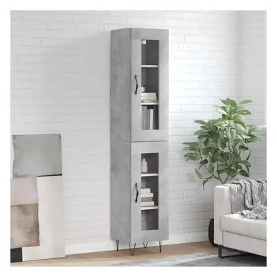 Skříň highboard betonově šedá 34,5x34x180 cm kompozitní dřevo