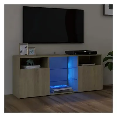 TV skříňka s LED osvětlením dub sonoma 120 x 30 x 50 cm