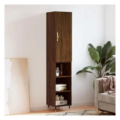 Skříň highboard hnědý dub 34,5 x 34 x 180 cm kompozitní dřevo