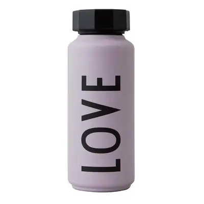 Fialová termo láhev Design Letters Love, 500 ml