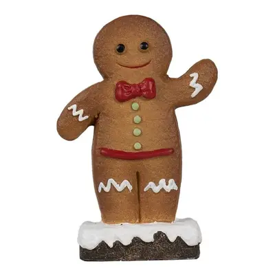 Hnědá vánoční dekorace Perníček Gingerbread - 10*5*15 cm